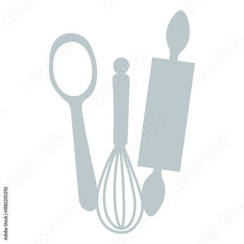 Kitchen utensils silhouette