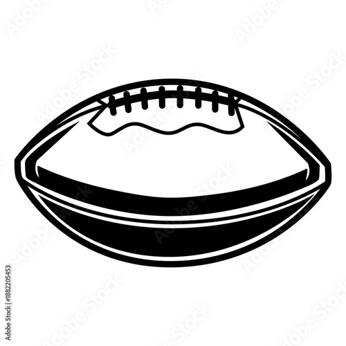 American football horizontal high contrast