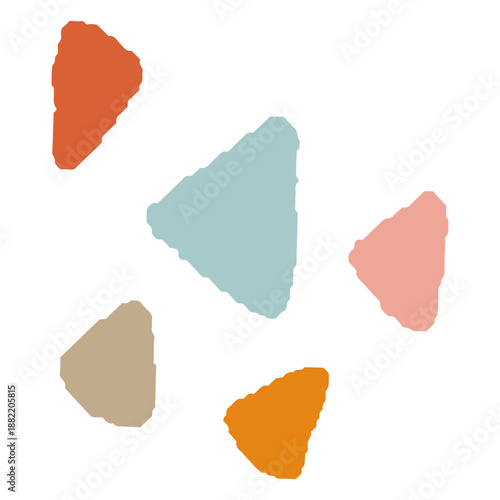 Triangular organic abstract shapes
