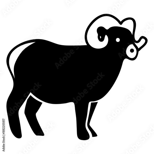 Goat farm animal cut-out