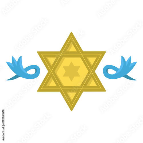 Star of david decorations illustration