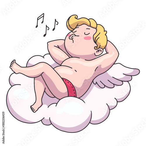 Valentine's day whistle cupid character