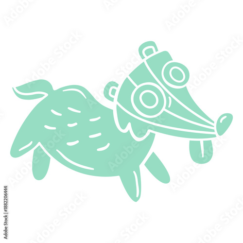 Funny little skunk cut-out