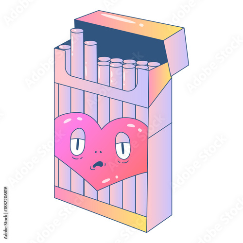 Heart in cigarrete box