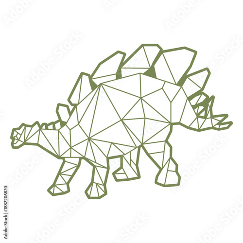 Tablou pe pânză Polygonal herbivore dinosaur