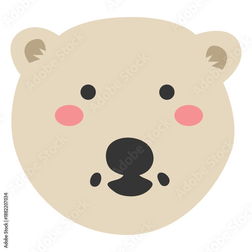 Polar bear head cute