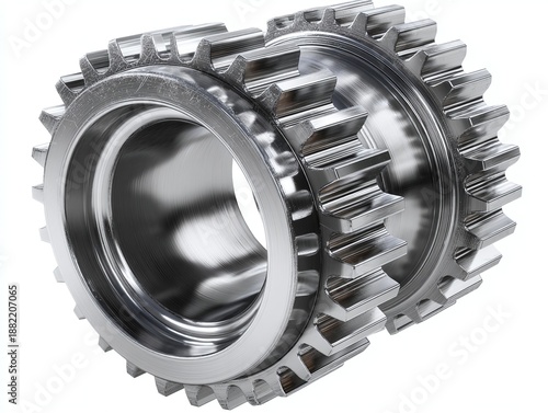 Interlocking metal gears for industrial machinery and manufacturing