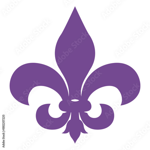 Fleur de lis purple silhouette