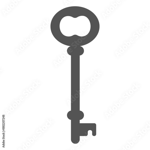 Simple vintage key silhouette