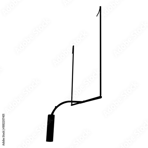 American football goal post side stroke