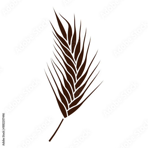 Detailed wheat spike cut-out