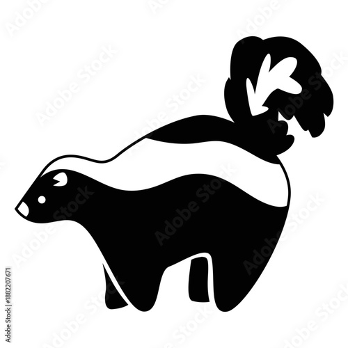 Cute skunk animal cut-out