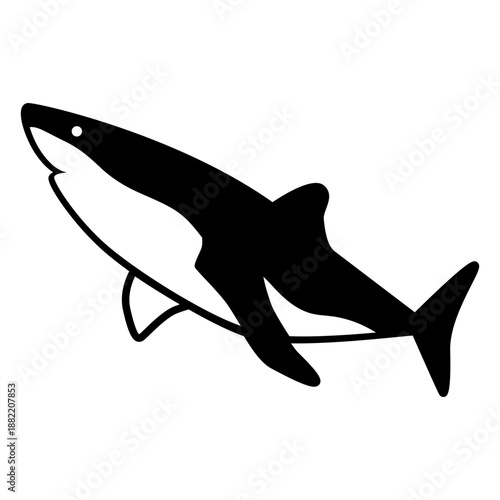 Shark swimming ocean
