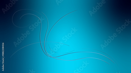 Futuristic blue abstract background with flowing glowing lines