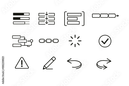 Generation simple warning image chain bracket autofill override pen vector arrow suggestion