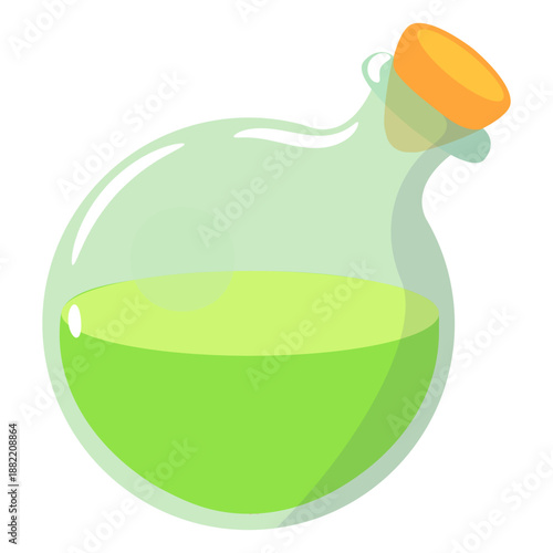 Magical potion round bottle