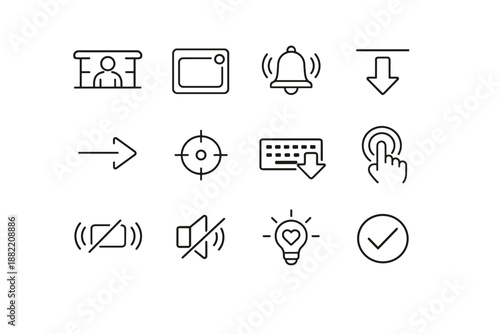 Simple restored vector focus section speaker info icon image accessibility generation check