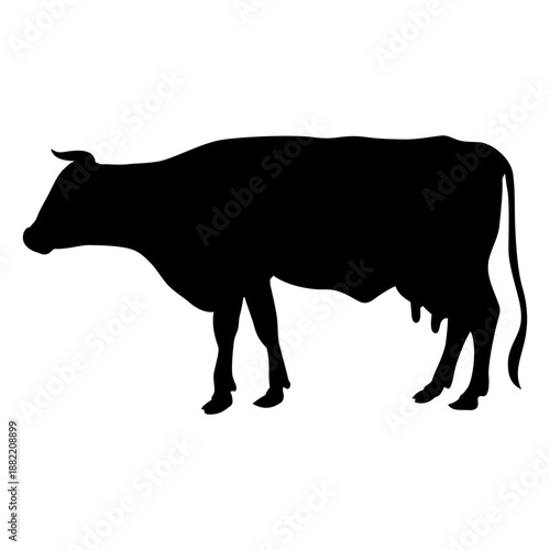 Cow profile silhouettes