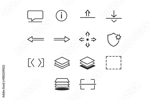 Badge right adaptive simple image left top placement arrow icon vector brackets