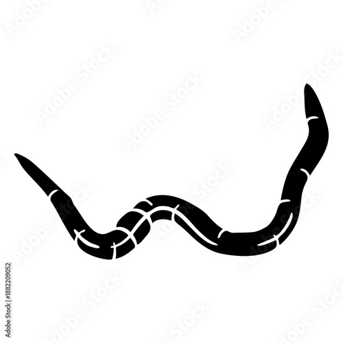 Earthworm cut out