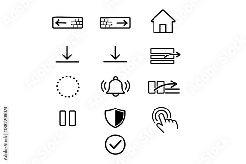 Vector current tab motion icon end home focus generation reader image key