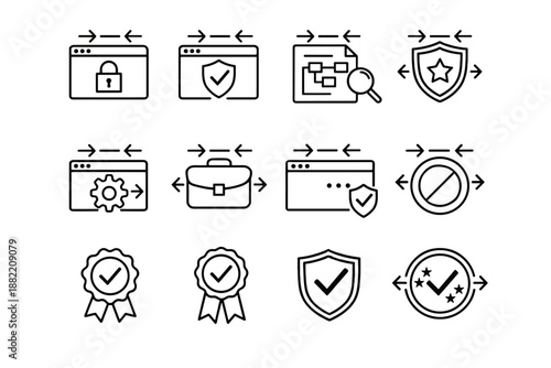 Trail regulated icon stop generation simple audit vector lock seal unavailable trust