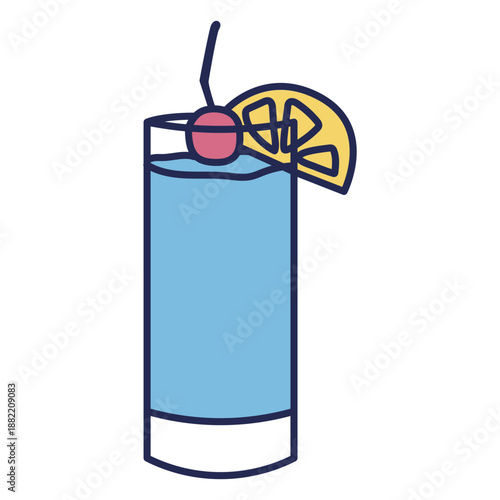 Long island cocktail color stroke