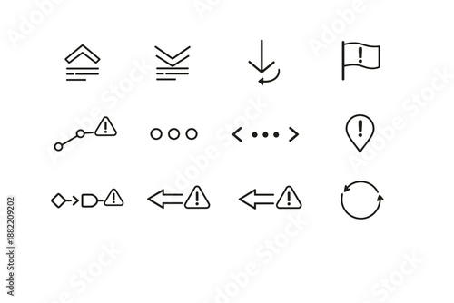 Dots vector breadcrumb expand icons to icon navigation flag path error trail