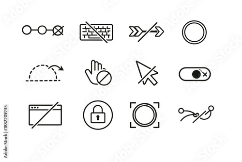 Icon vector halo image focus navigation blocked toggle disabled generation click simple