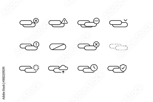 Minimalist selection error disabled option vector icon chip badge warning icons indicator