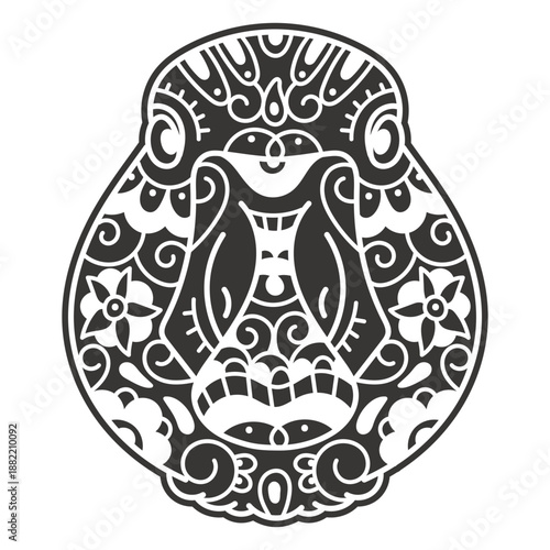 Duck face mandala cut out