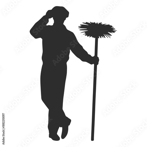 Chimney sweep silhouette