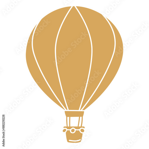 Beige hot air balloon cut out