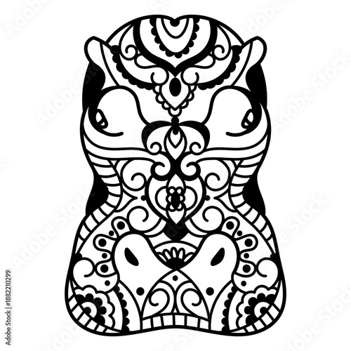 Hippo head mandala