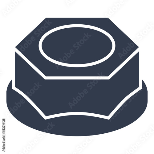 Blue flange nut cut out