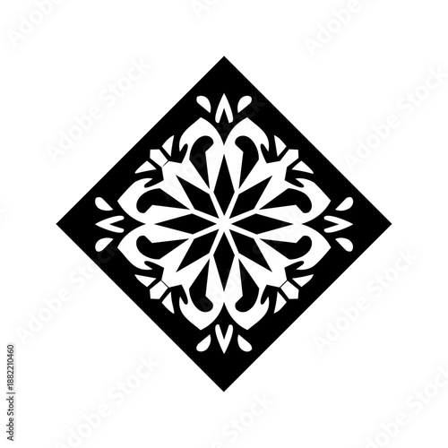 Ornamental diamond shaped pattern, representing elegance, luxury, and refined decorative design.