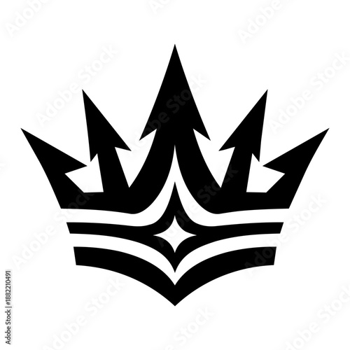 Stylized crown symbol expressing leadership, premium status, achievement, and competitive excellence.