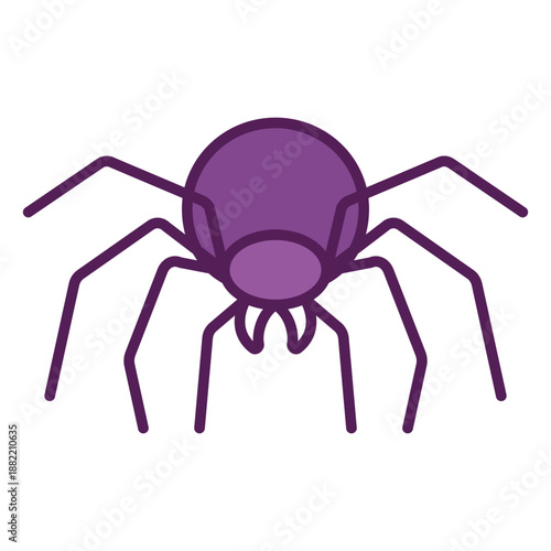 Frontal spider geometric color stroke