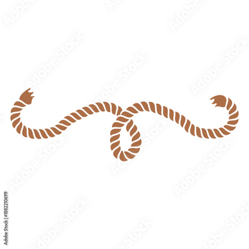 Twisted rope color cut out