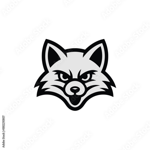 Animal Fox head mascot silhouette