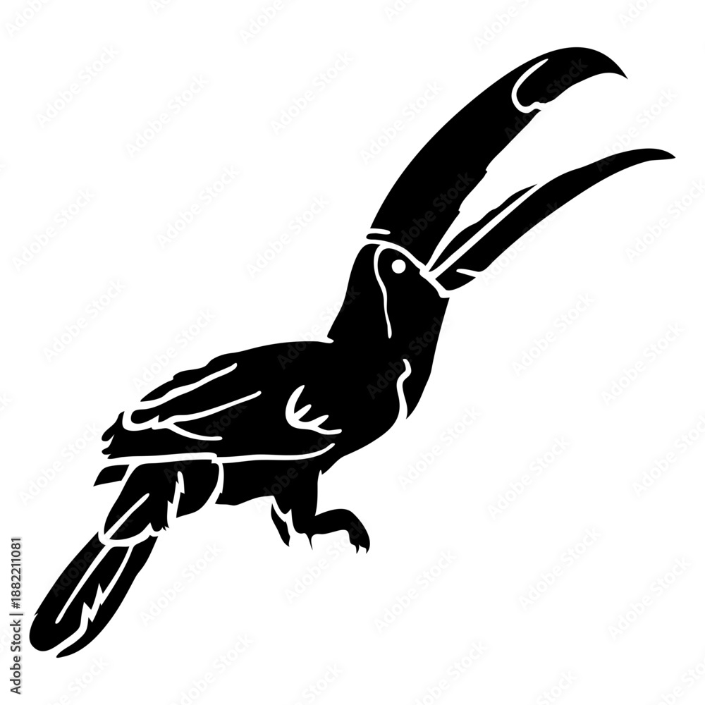 Naklejka premium Toucan bird cut out