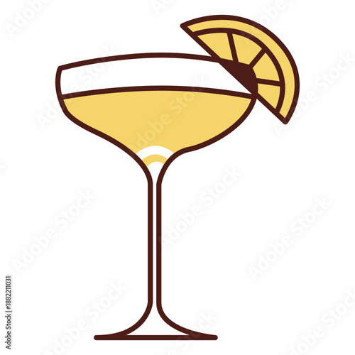 Margarita cocktails color stroke