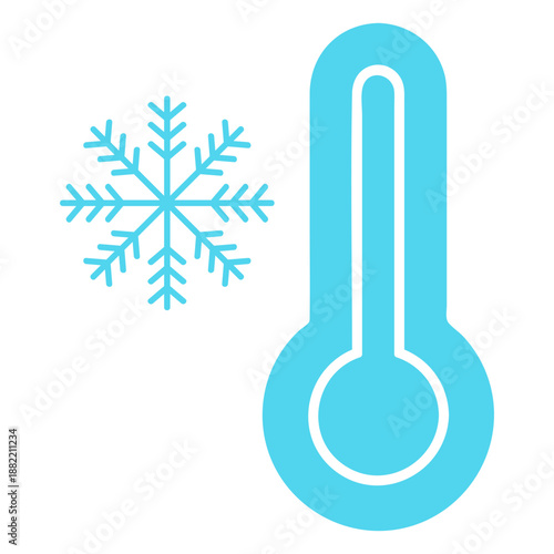 Cold temperature icon