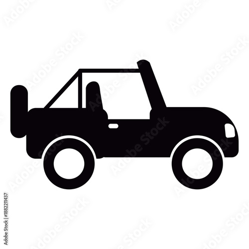 Convertible offroad car cut out