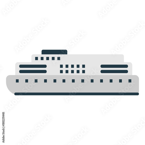 Flat cruise ship