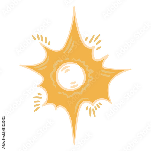 Shining star color doodle