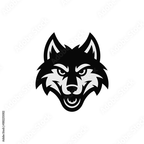Animal Wolf head mascot silhouette