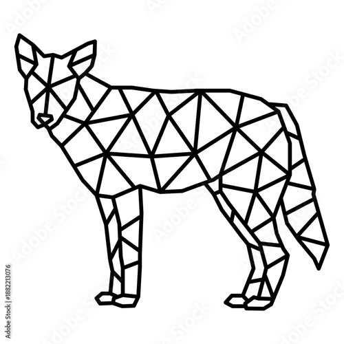Polygonal stroke wolf