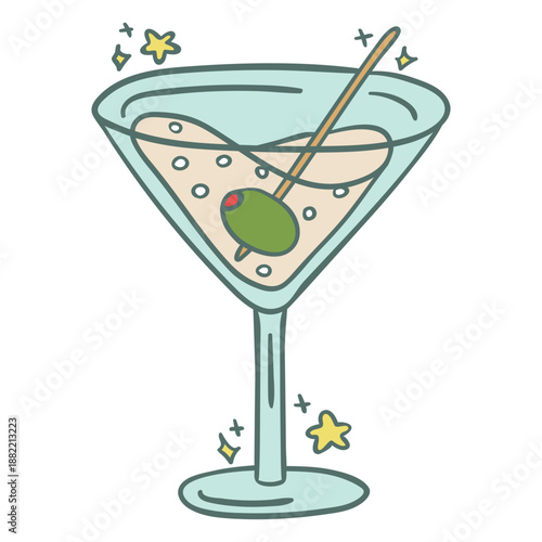 Colored drink cocktail color stroke