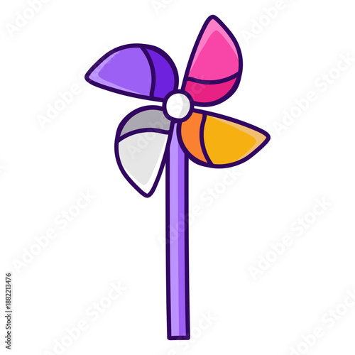 Color stroke simple pinwheel